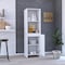 Tuhome Eiffel Kitchen Pantry, Two External Shelves, Single Door Cabinet, Two Interior Shelves White, White ALB7162 - alternate 2